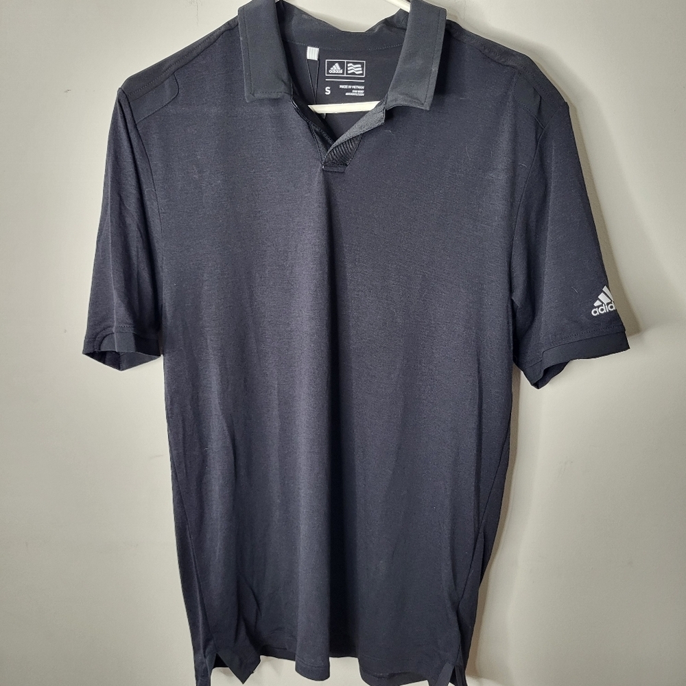 Adidas NWT Travel Element Mens Black Golf Polo Size Small